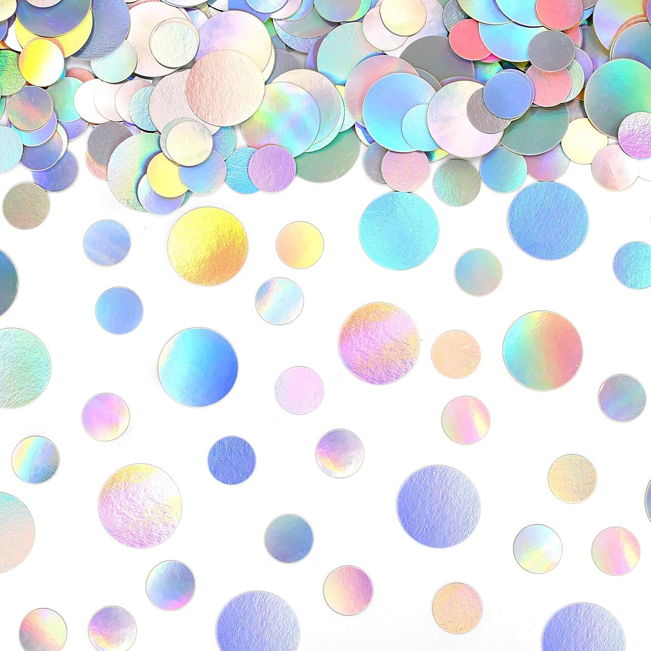 400PCS Iridescent Circle Confetti – Table Scatter for Birthday & Wedding Parties